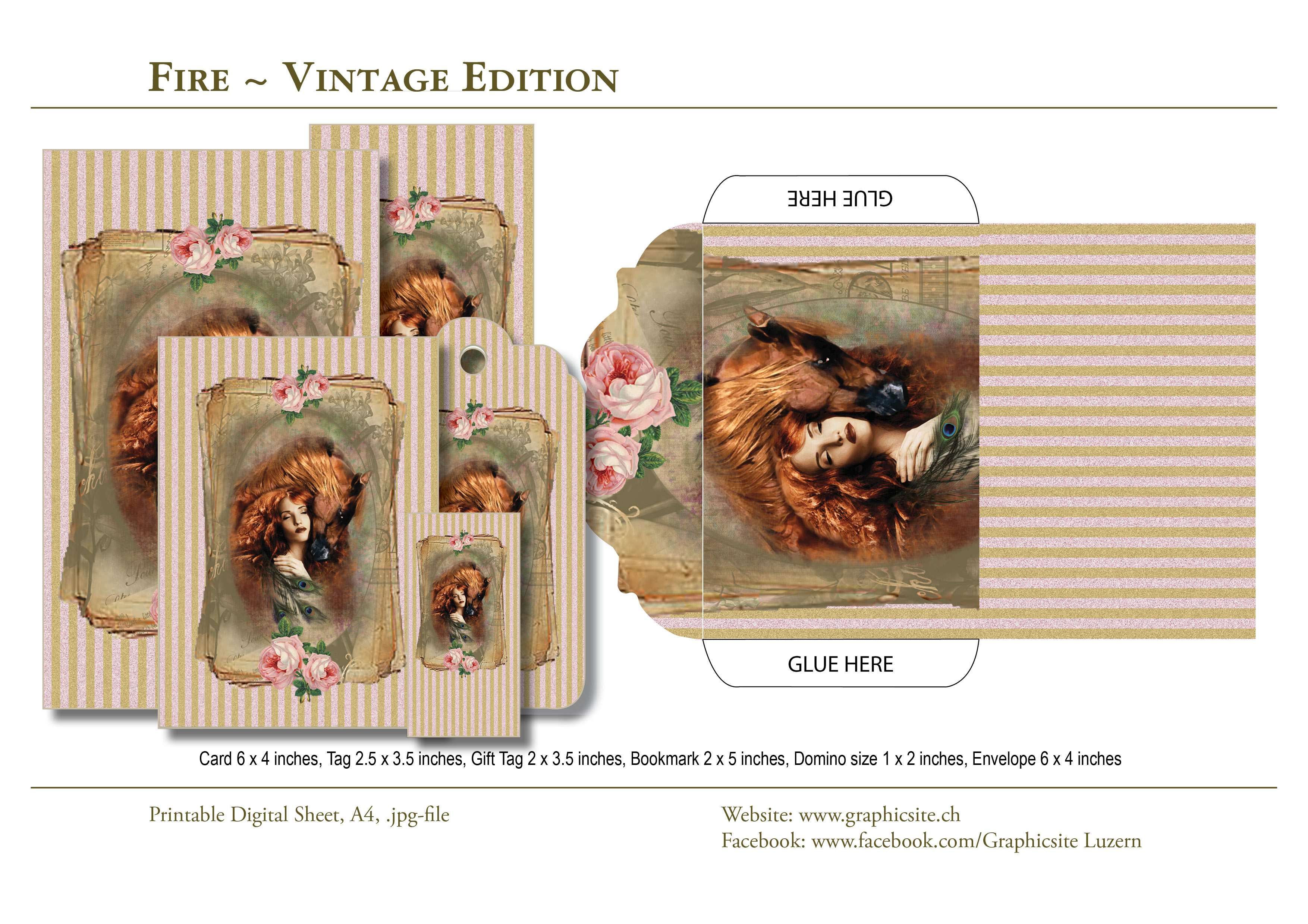 Printable Digital Collages - Collections - Fire_VintageEdition